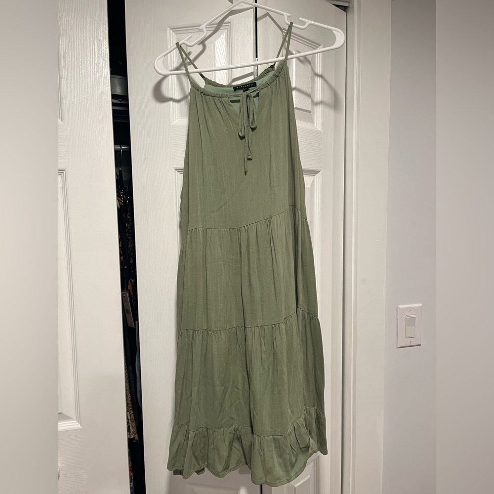 Staccato Sage Green Dress